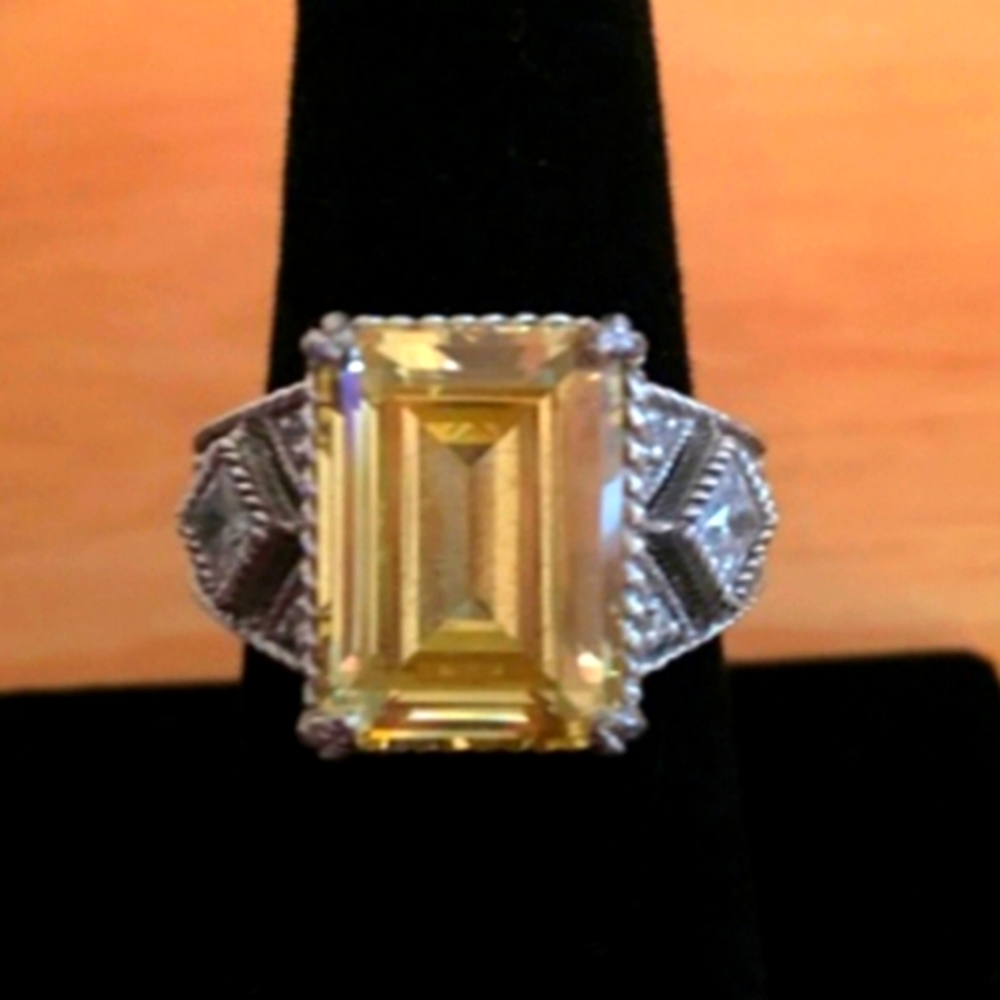 Judith Ripka Canary Yellow Ring